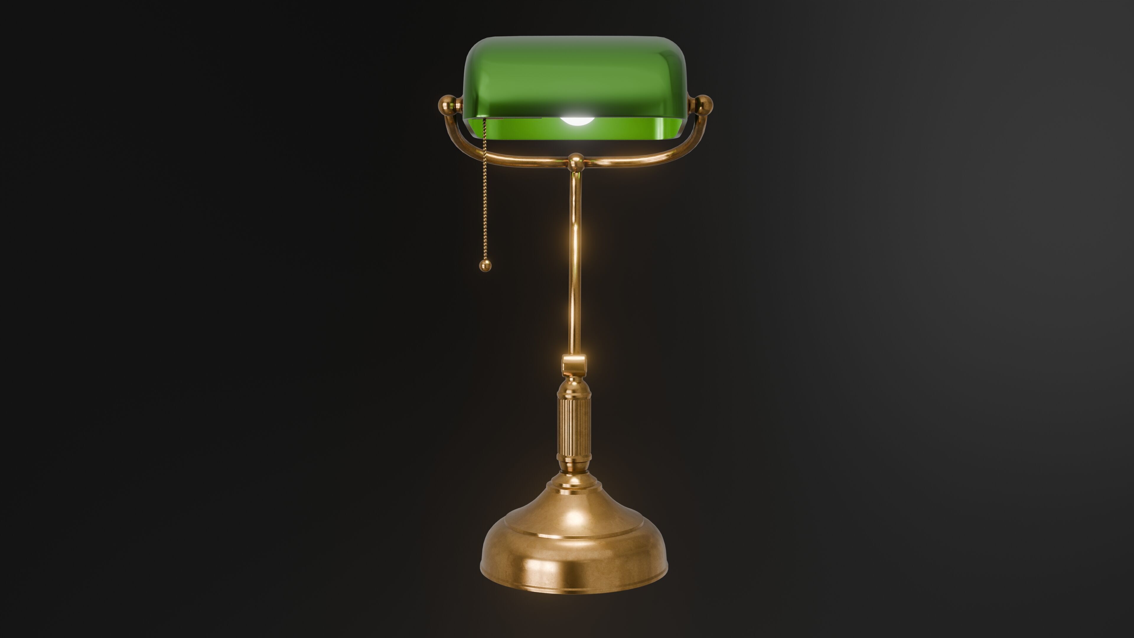 Bankers Lamp 3D Model 3D model_9