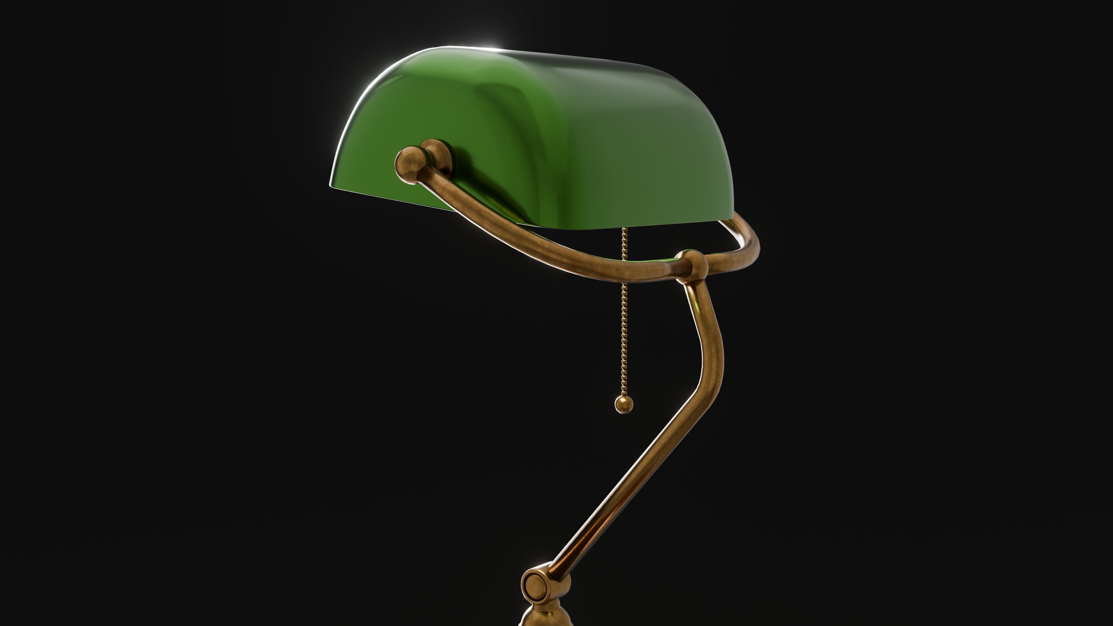 Bankers Lamp 3D Model 3D model_16
