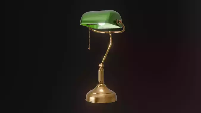 Bankers Lamp 3D Model