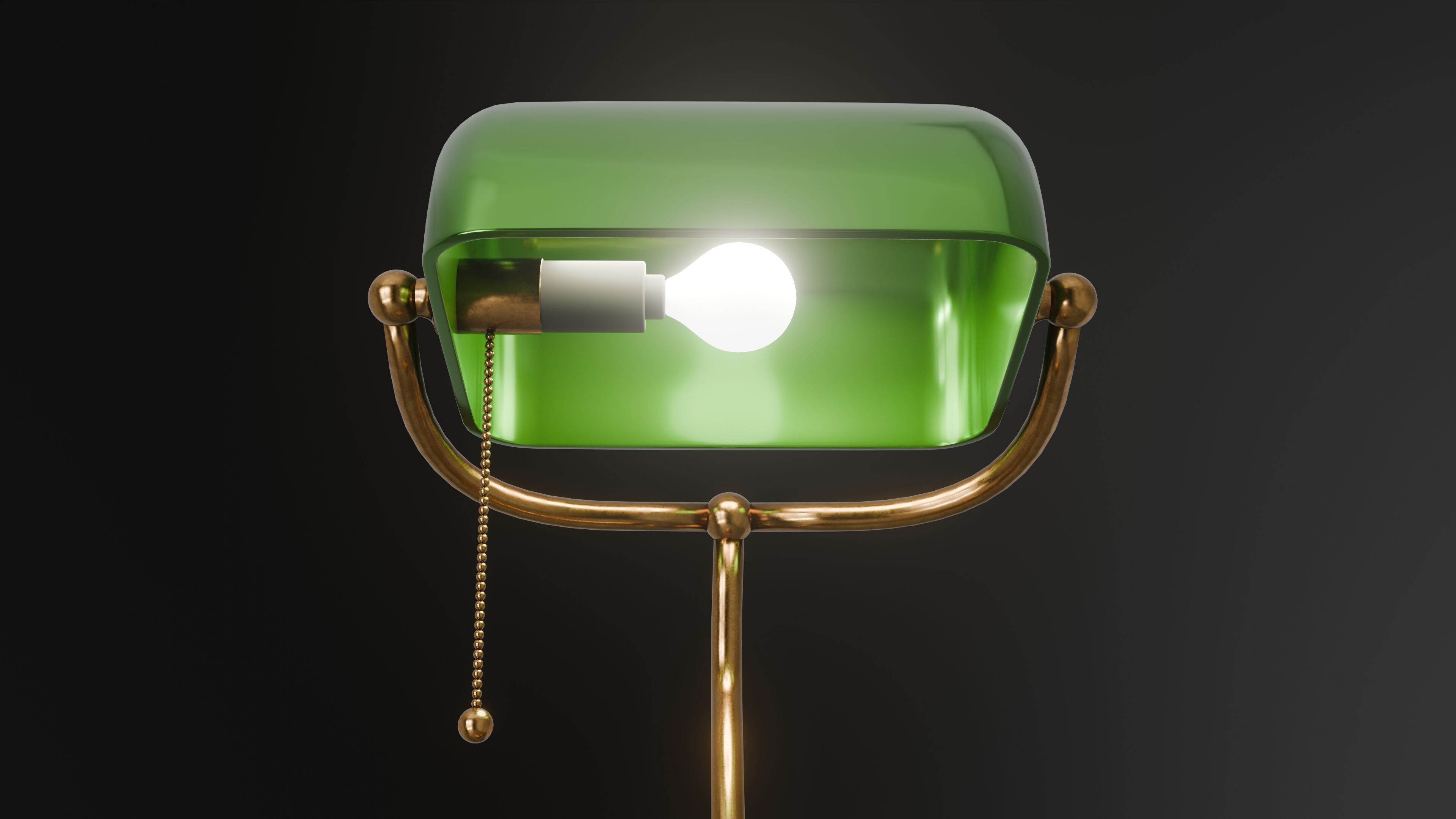 Bankers Lamp 3D Model 3D model_1