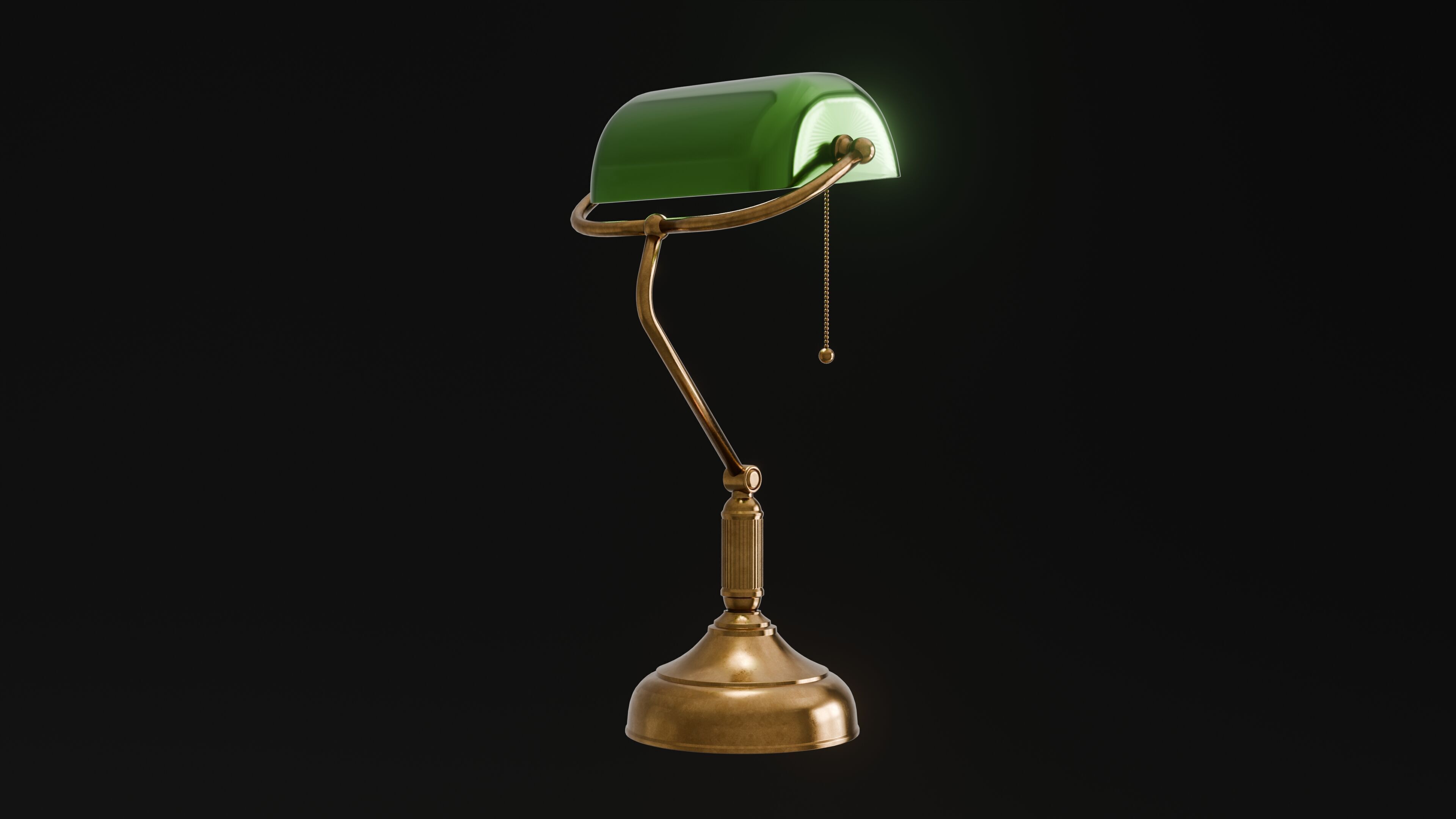 Bankers Lamp 3D Model 3D model_13