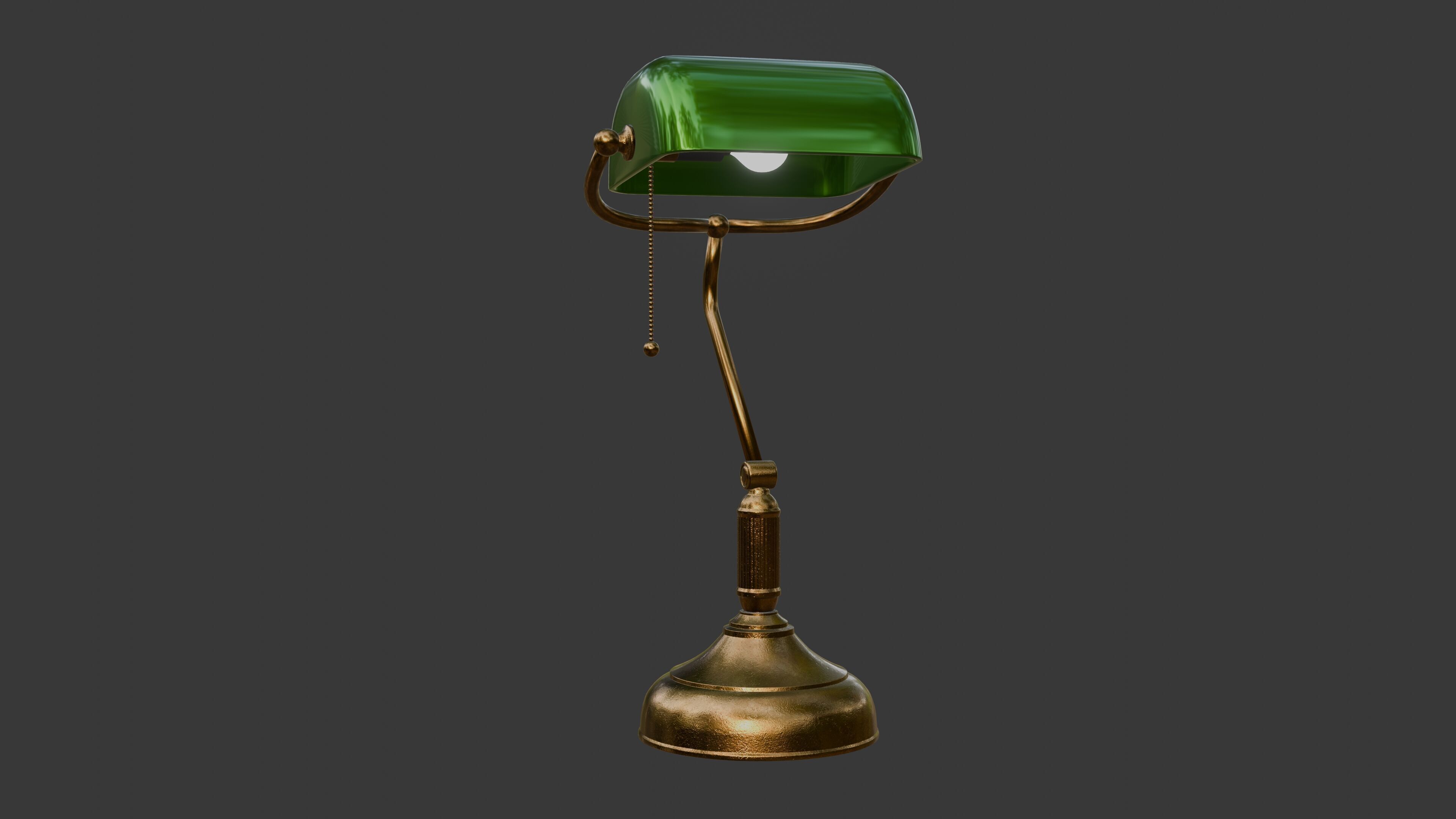 Bankers Lamp 3D Model 3D model_8