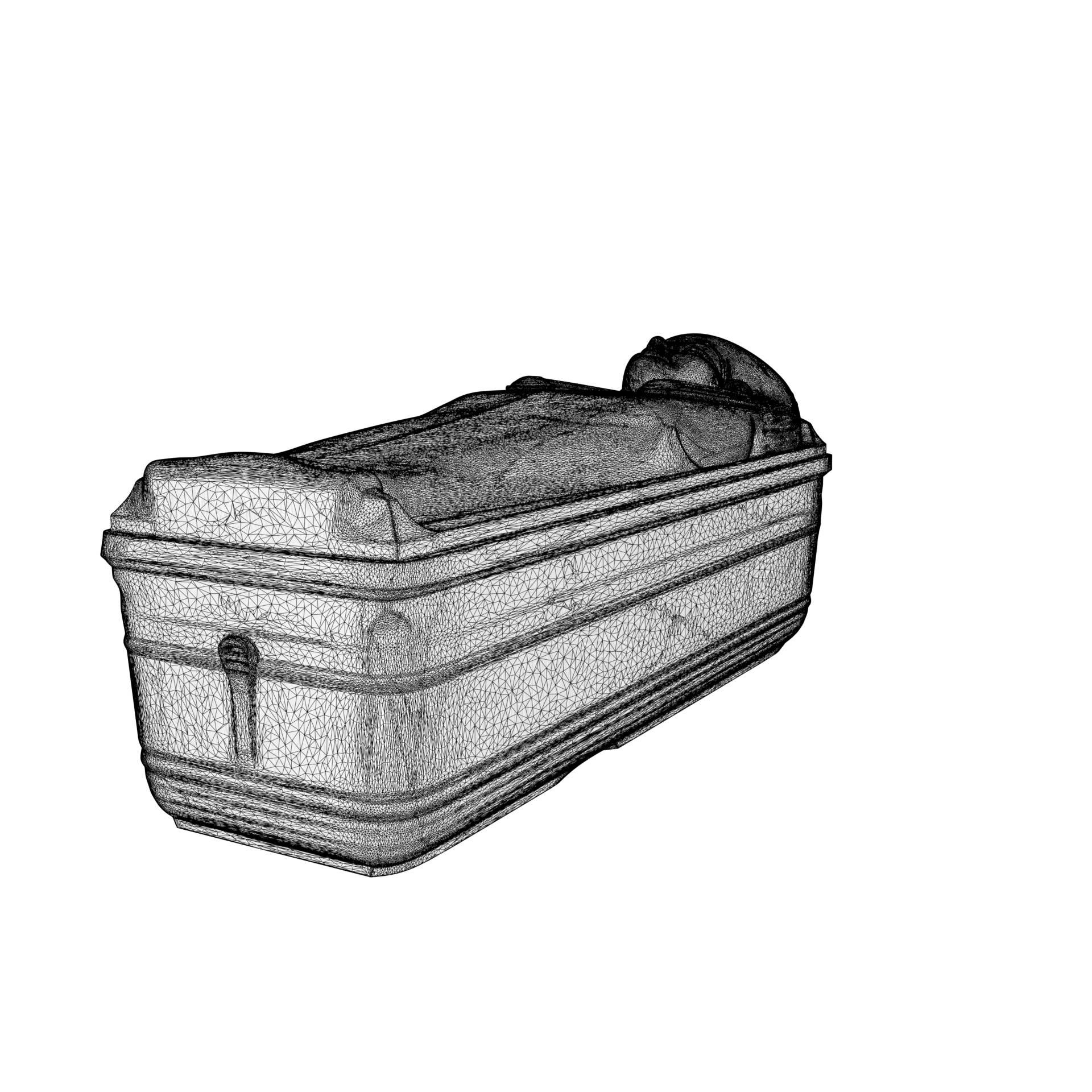 Sarcophagus Egyptian Stone Low-poly 3D model_14