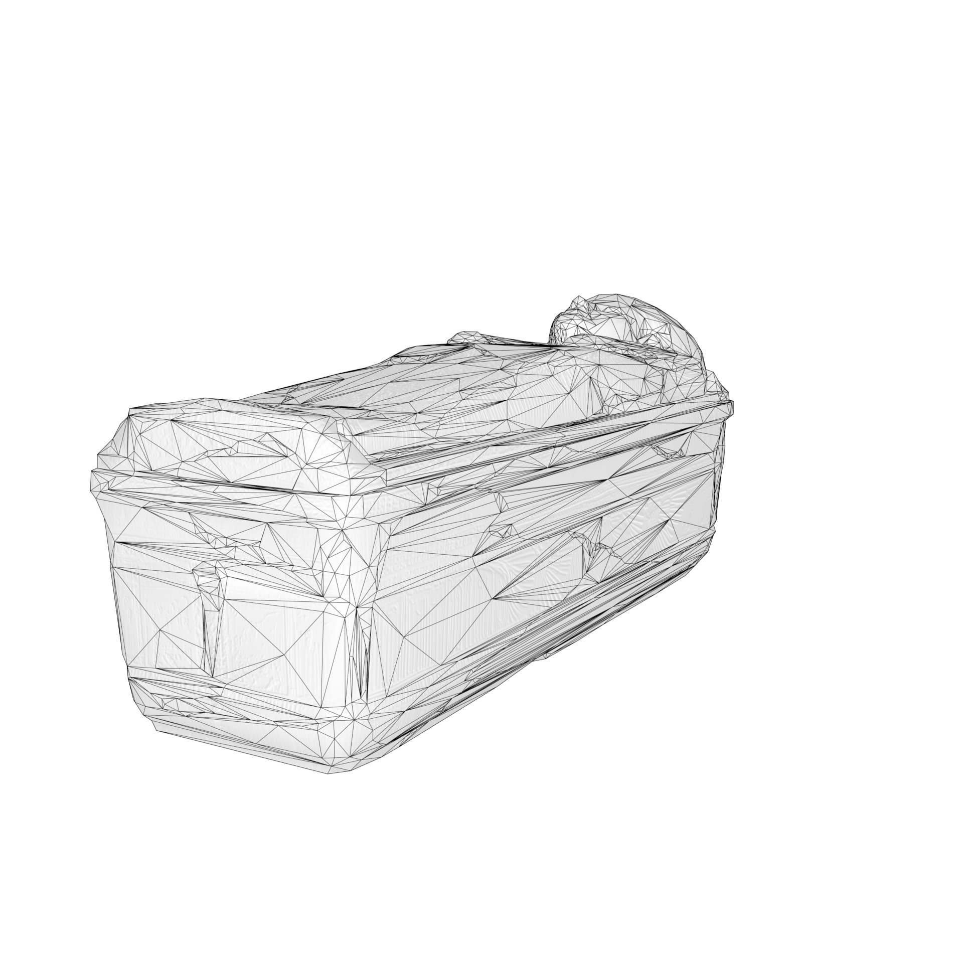 Sarcophagus Egyptian Stone Low-poly 3D model_26