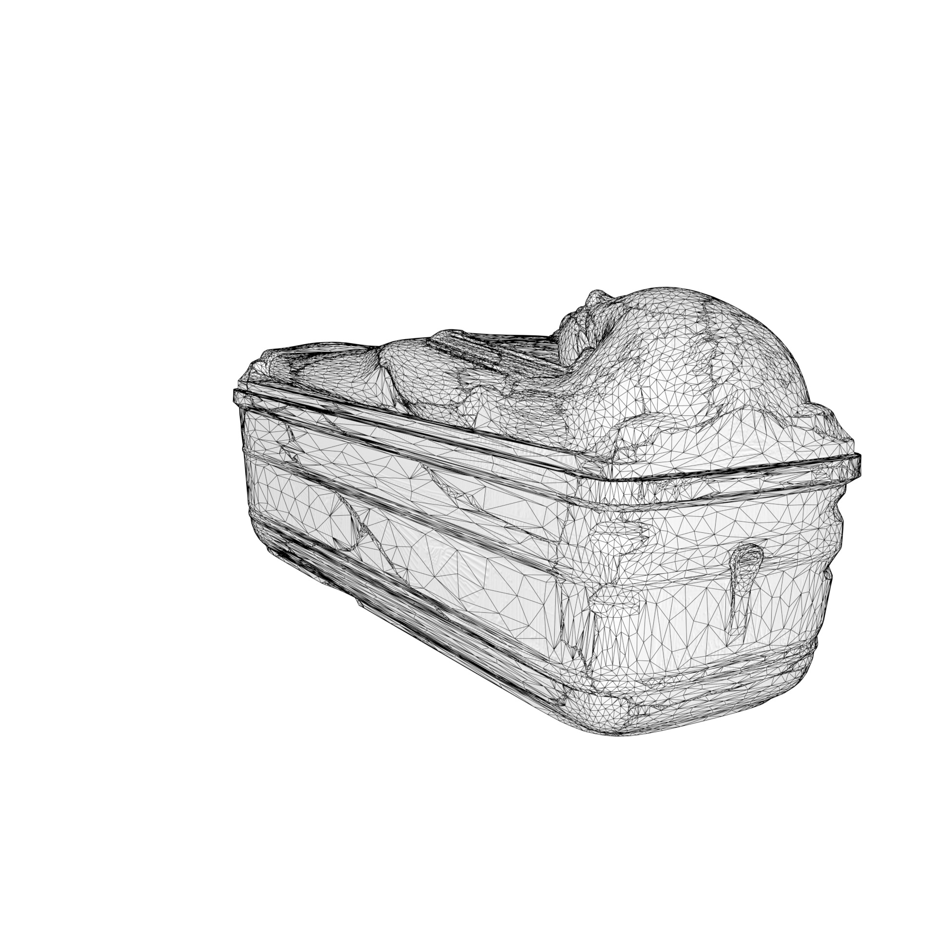 Sarcophagus Egyptian Stone Low-poly 3D model_24