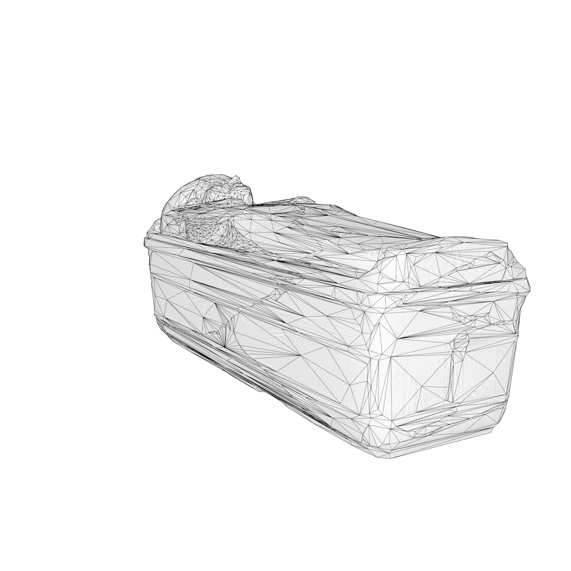 Sarcophagus Egyptian Stone Low-poly 3D model_27