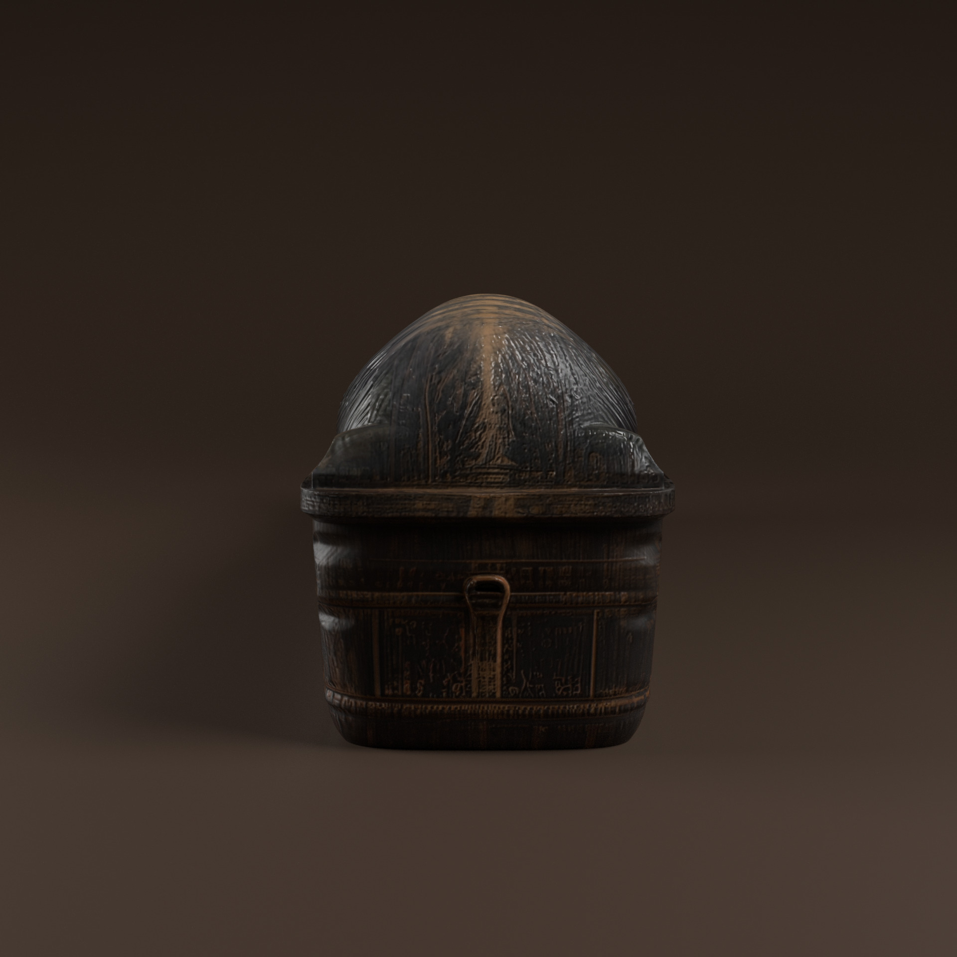 Sarcophagus Egyptian Stone Low-poly 3D model_10