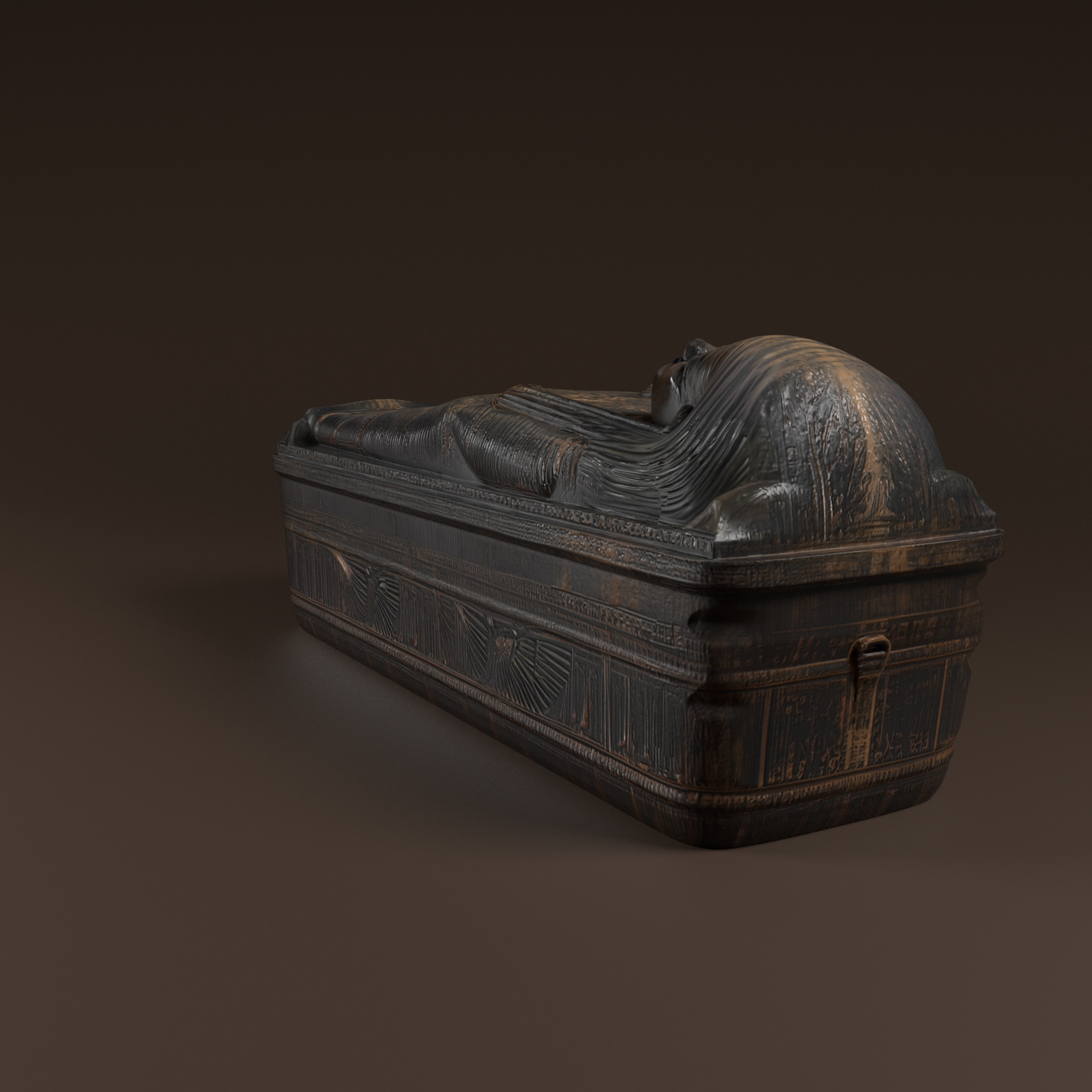 Sarcophagus Egyptian Stone Low-poly 3D model_11