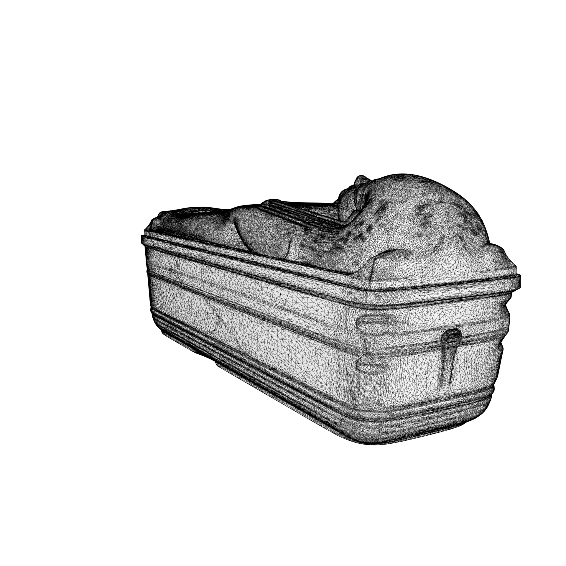 Sarcophagus Egyptian Stone Low-poly 3D model_18