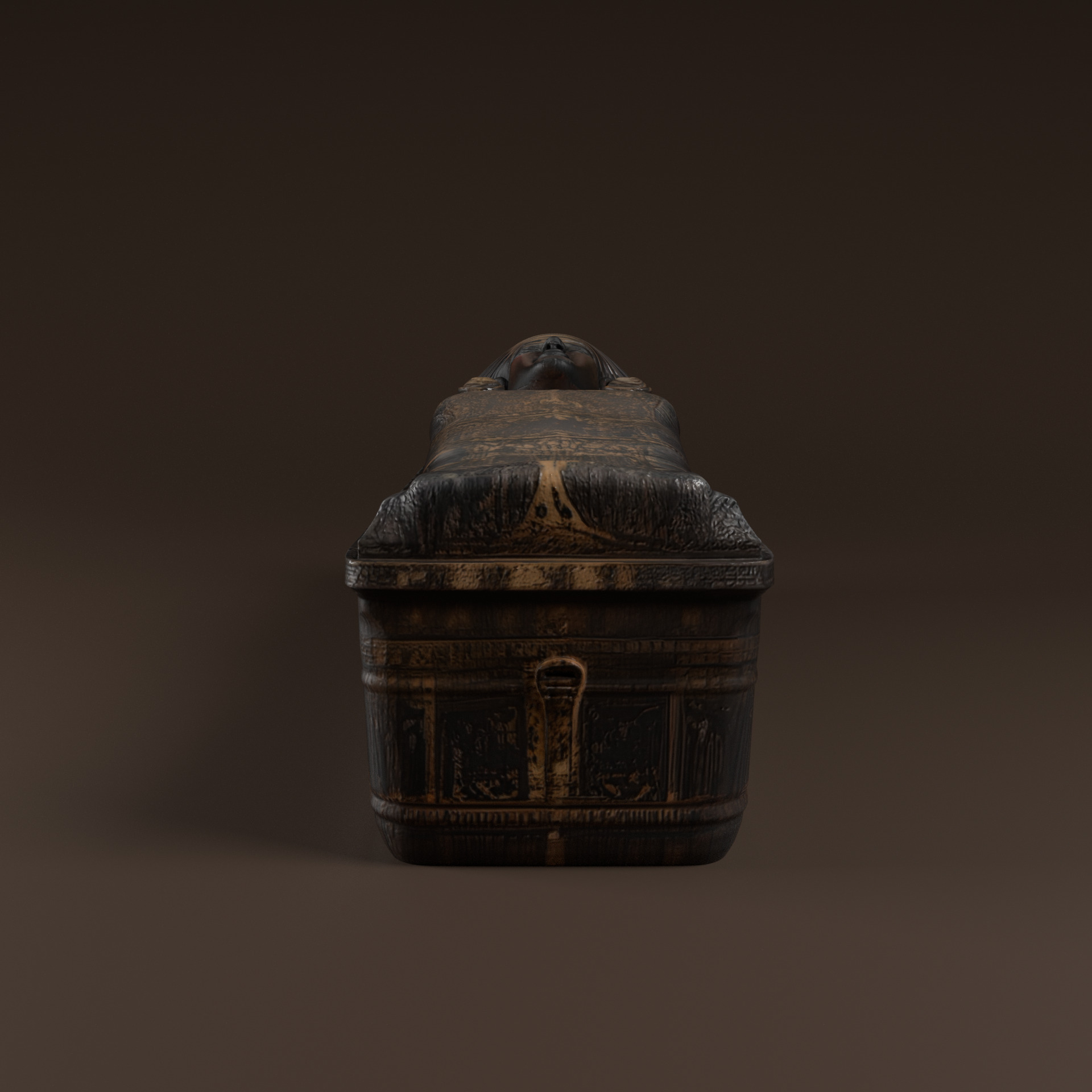 Sarcophagus Egyptian Stone Low-poly 3D model_4