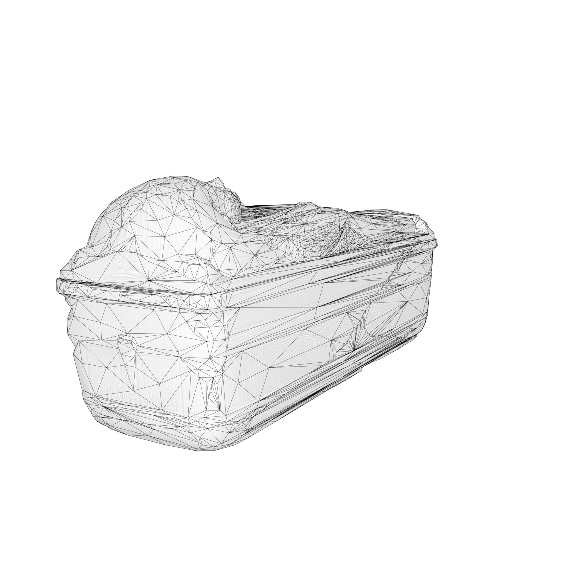 Sarcophagus Egyptian Stone Low-poly 3D model_29