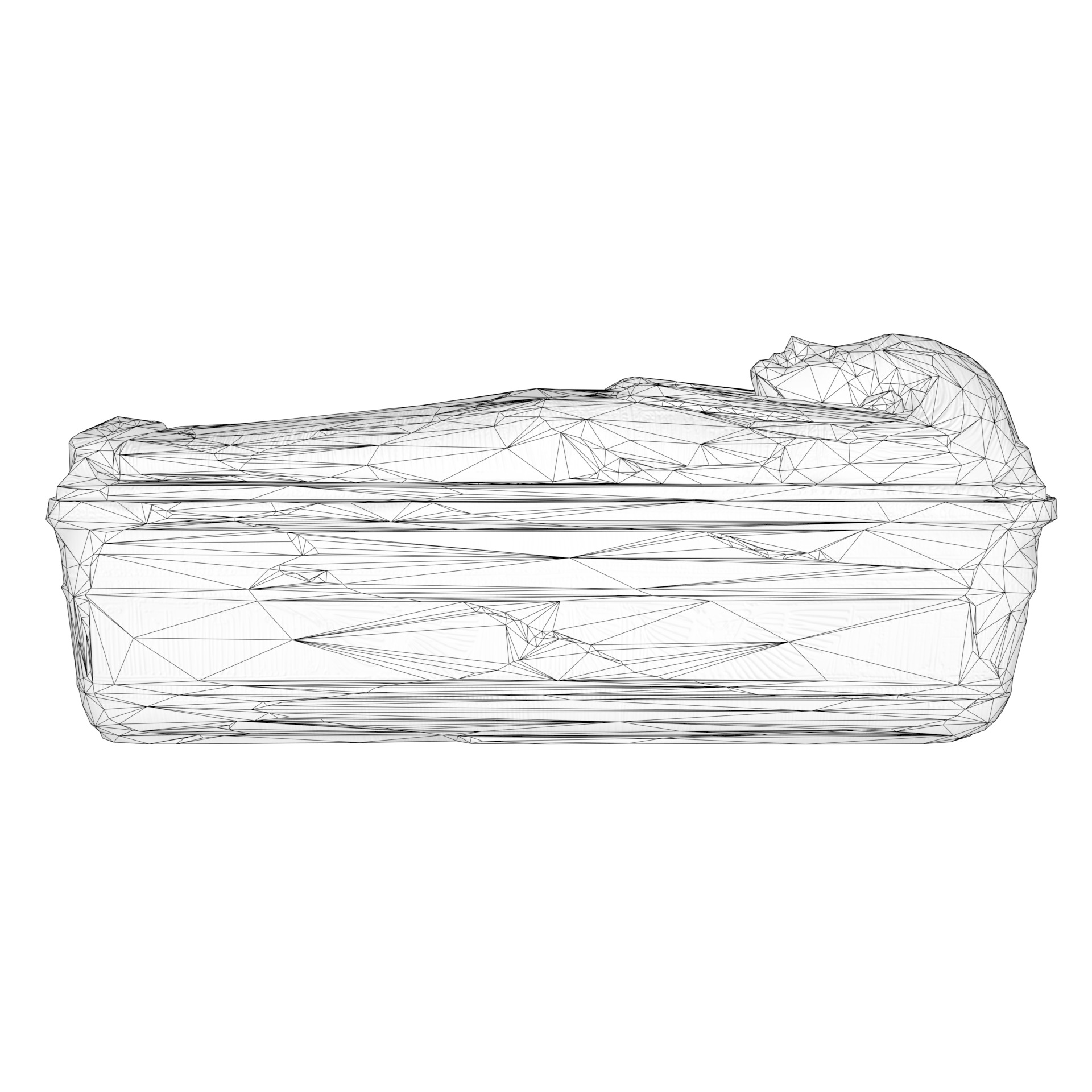 Sarcophagus Egyptian Stone Low-poly 3D model_25