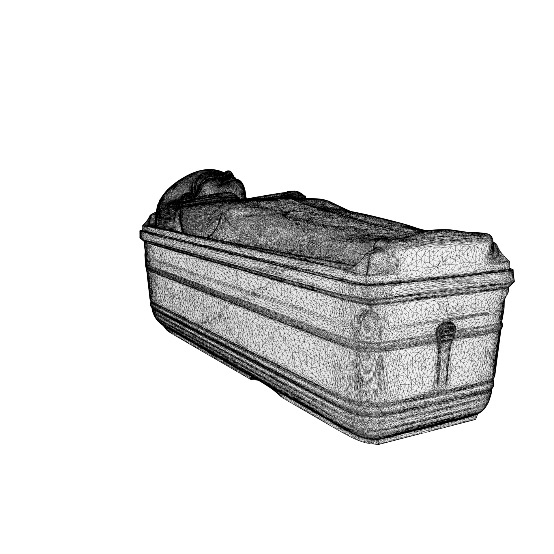 Sarcophagus Egyptian Stone Low-poly 3D model_15