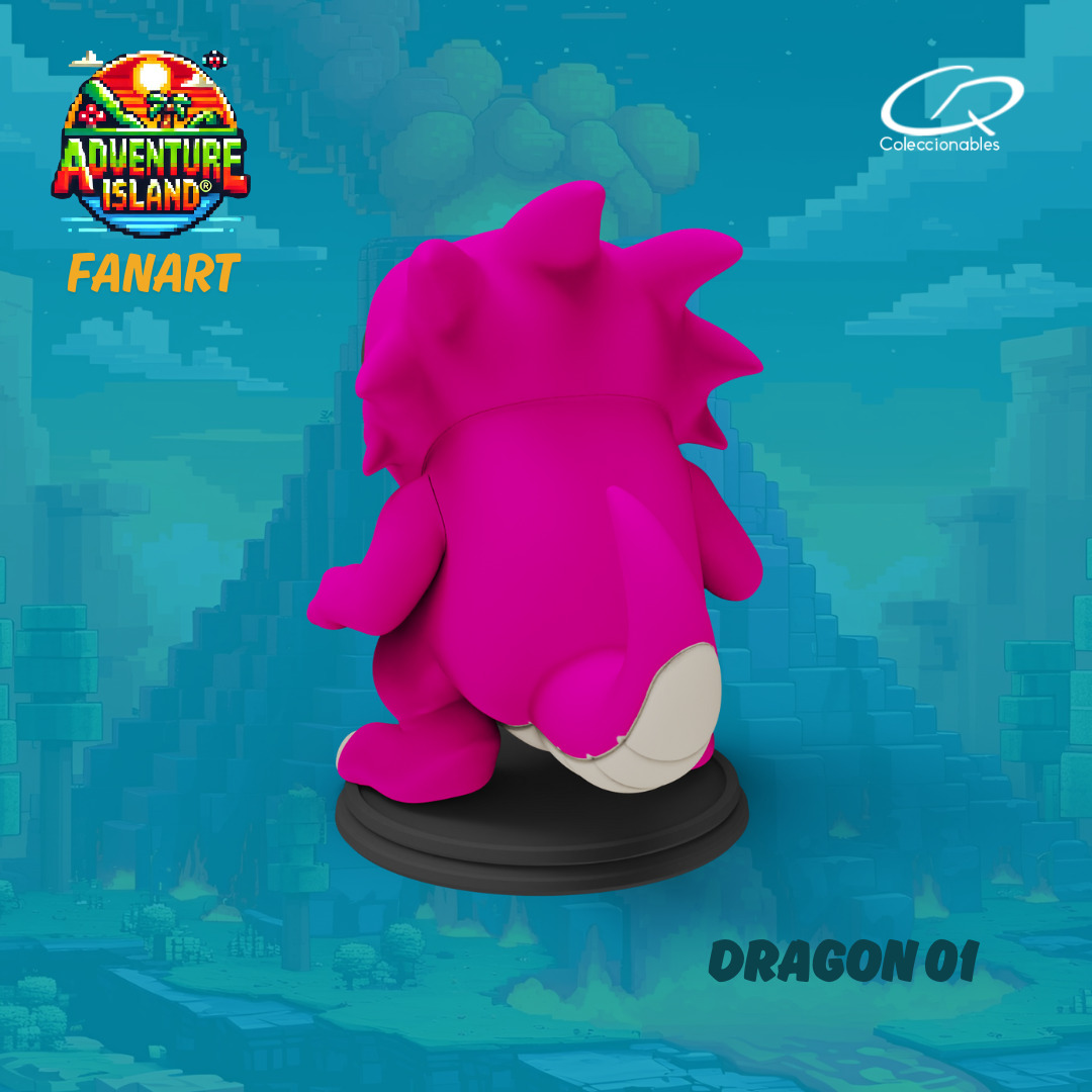 Adventure Island fanart Dragon 01 3D print model_8
