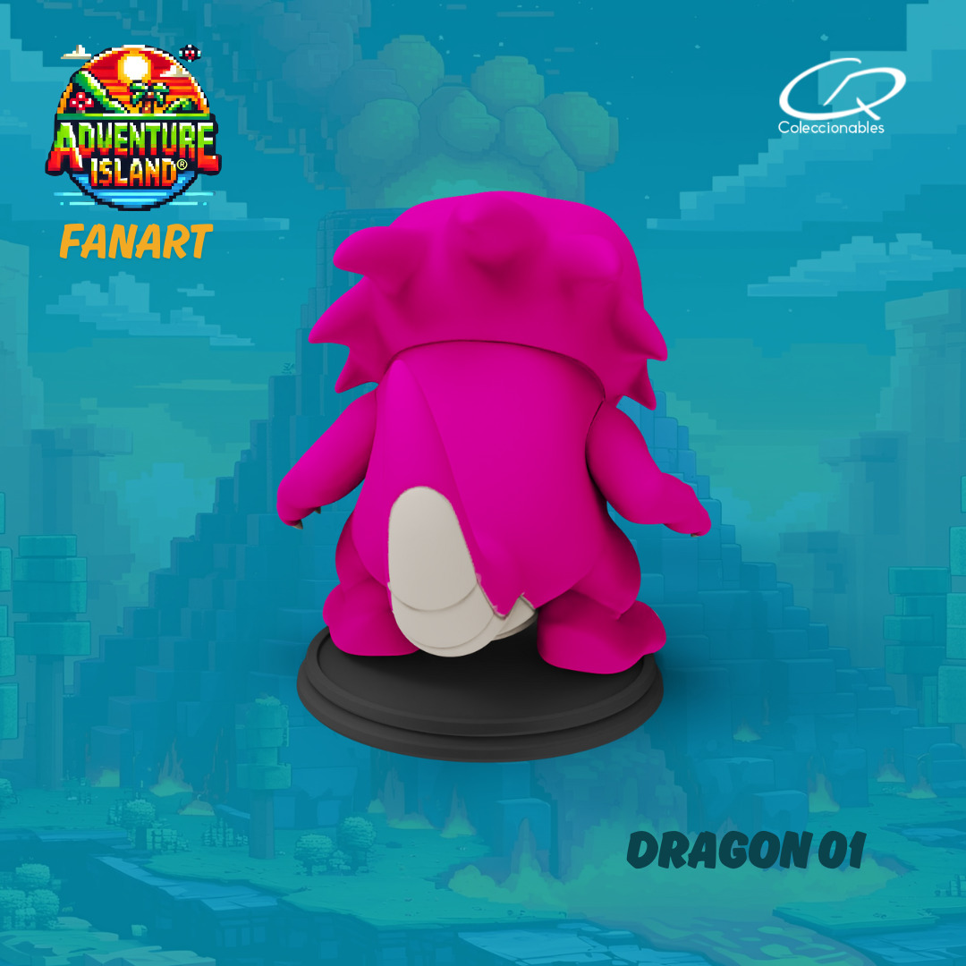 Adventure Island fanart Dragon 01 3D print model_11