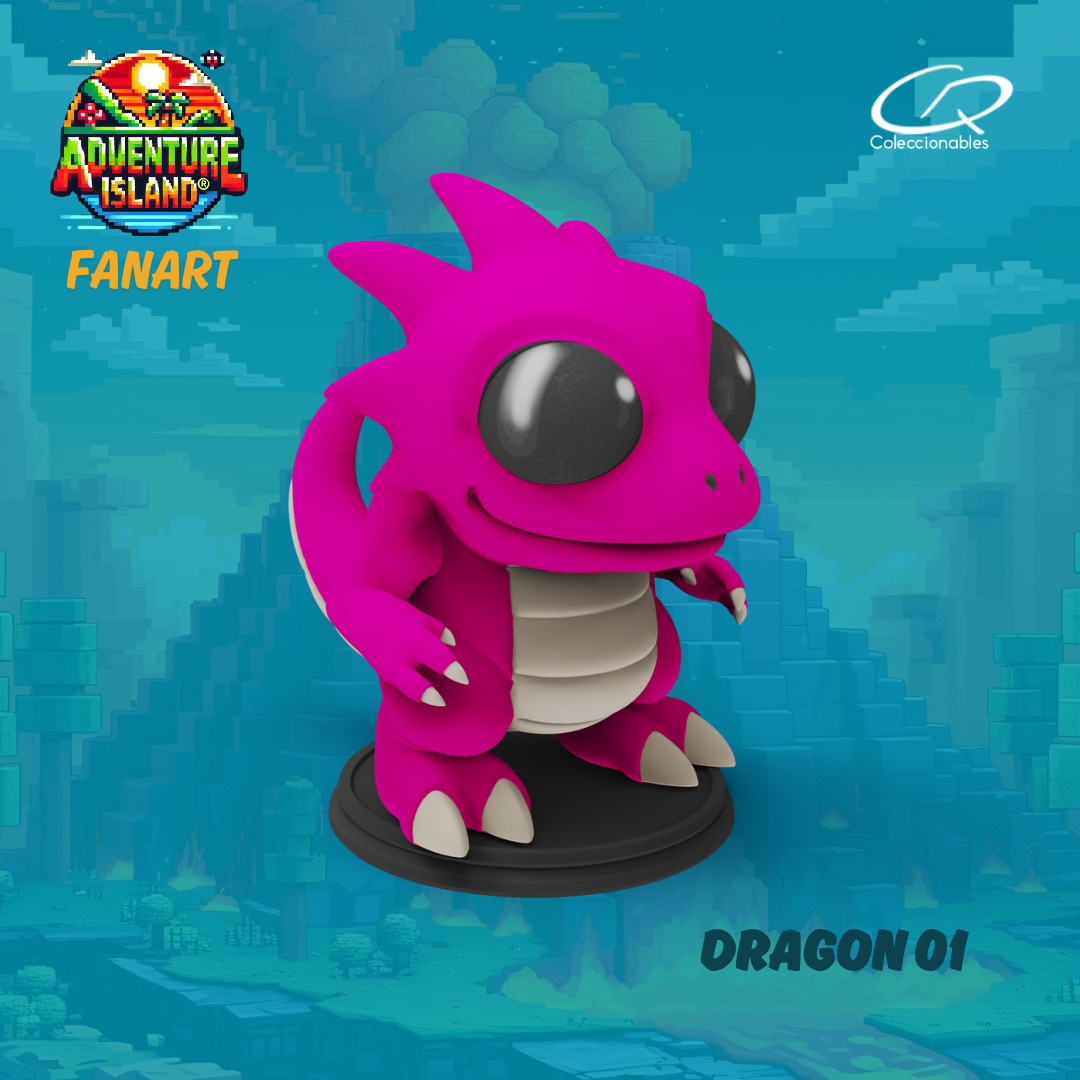 Adventure Island fanart Dragon 01 3D print model_6