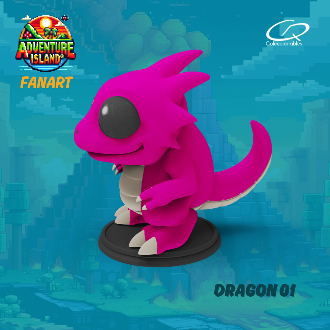 Adventure Island fanart Dragon 01 3D print model_5