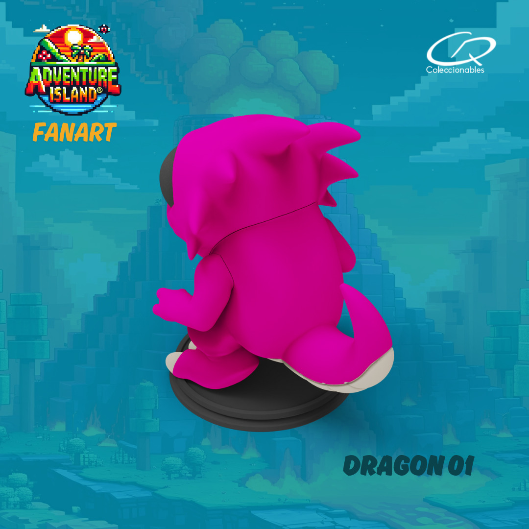 Adventure Island fanart Dragon 01 3D print model_4