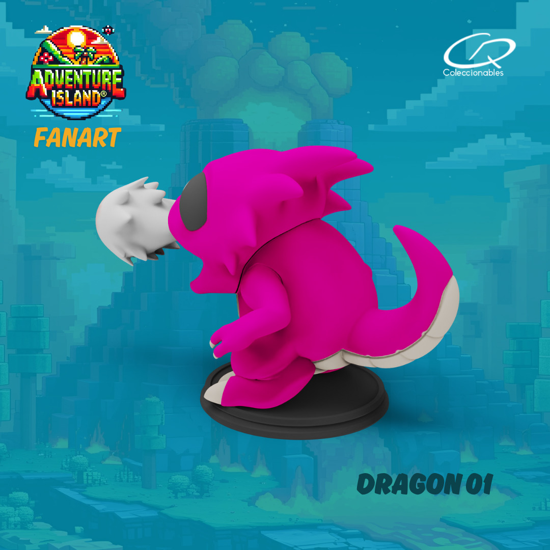 Adventure Island fanart Dragon 01 3D print model_10