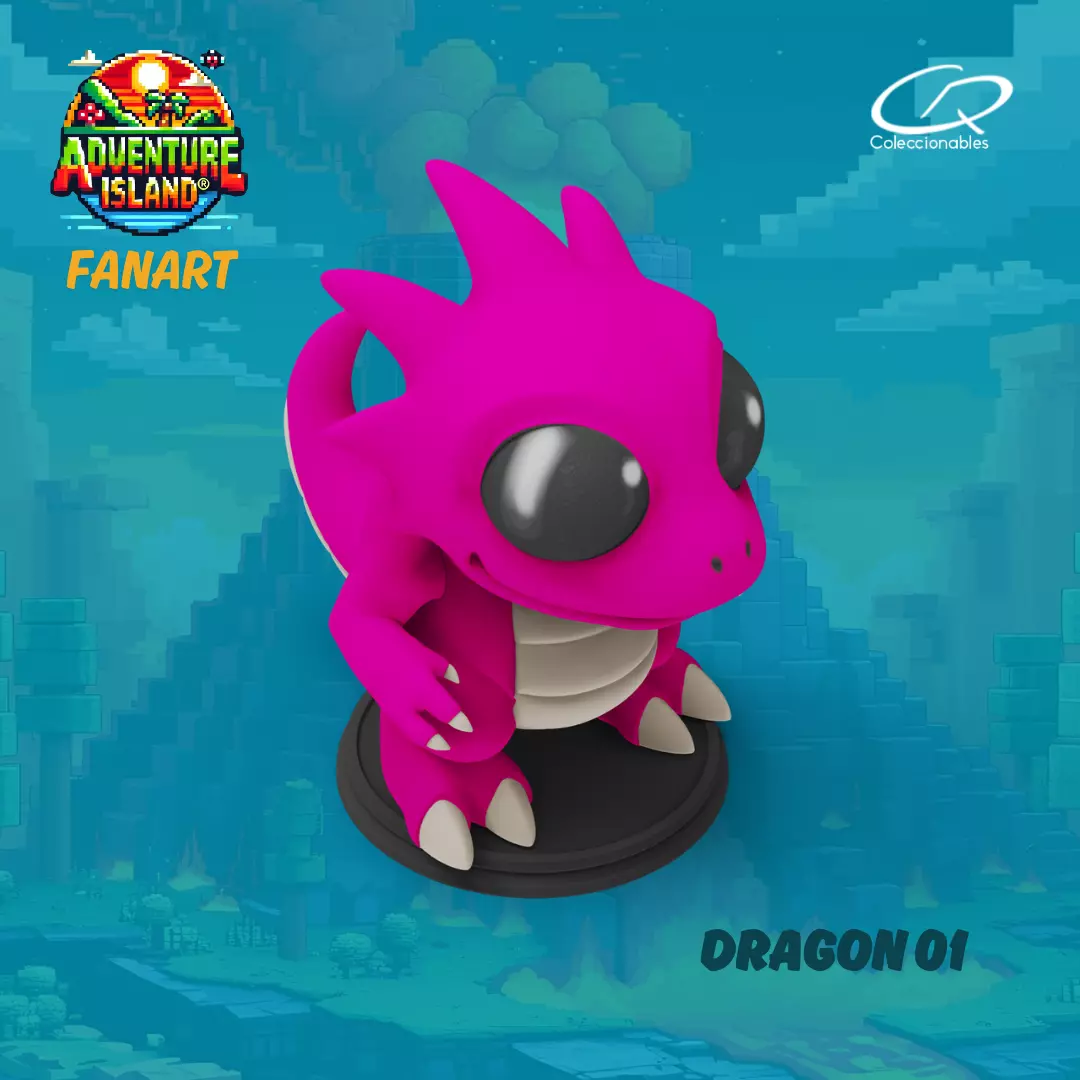 Adventure Island fanart Dragon 01 3D print model_0
