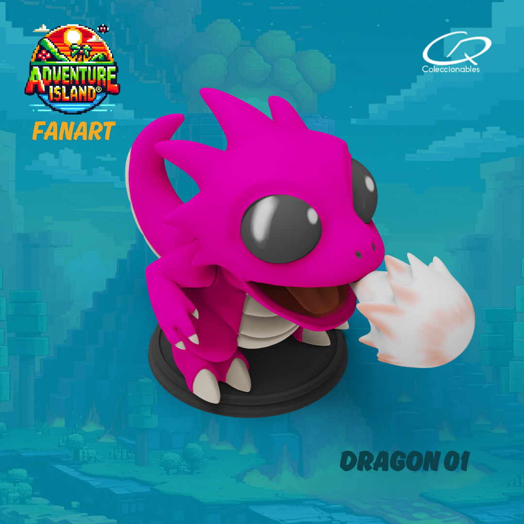 Adventure Island fanart Dragon 01 3D print model_3