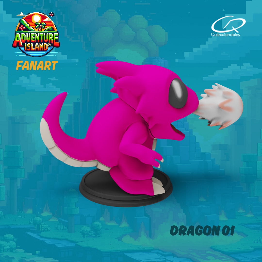 Adventure Island fanart Dragon 01 3D print model_1
