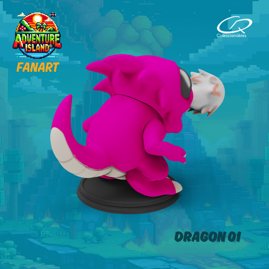 Adventure Island fanart Dragon 01 3D print model_2