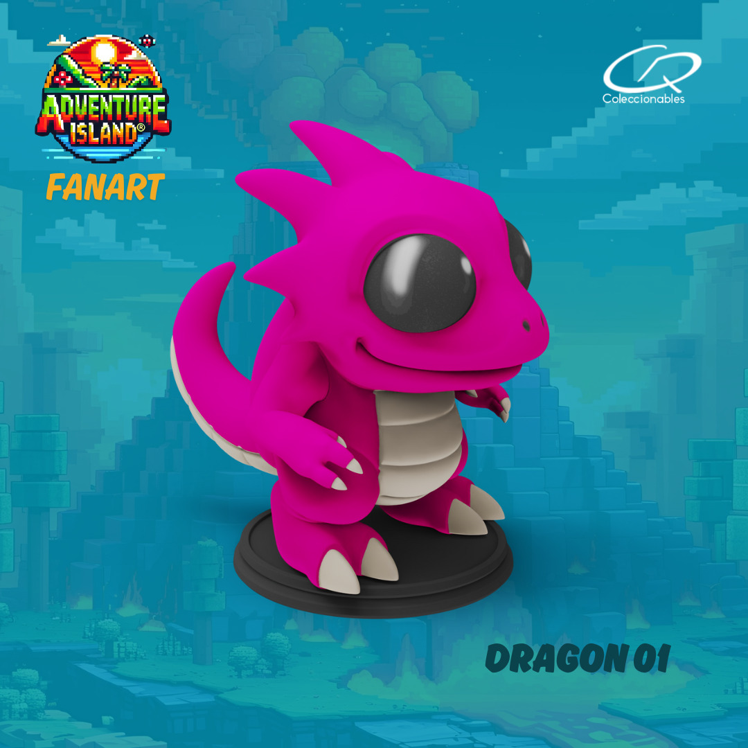 Adventure Island fanart Dragon 01 3D print model_7
