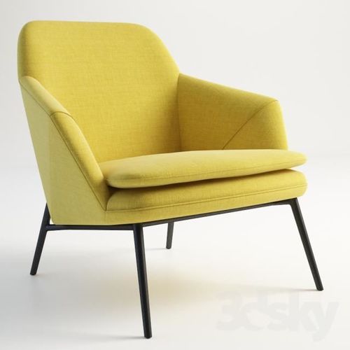 yellow armchair Free 3D model