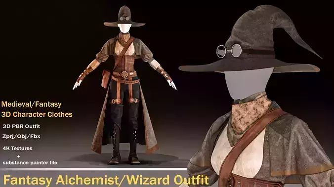 Fantasy Alchemist  Wizard Outfit