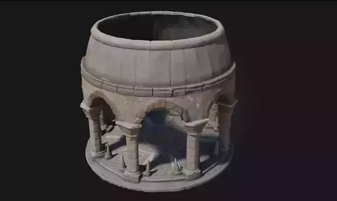 Ancient Rotunda Structure  Echoes of Classical Grandeur