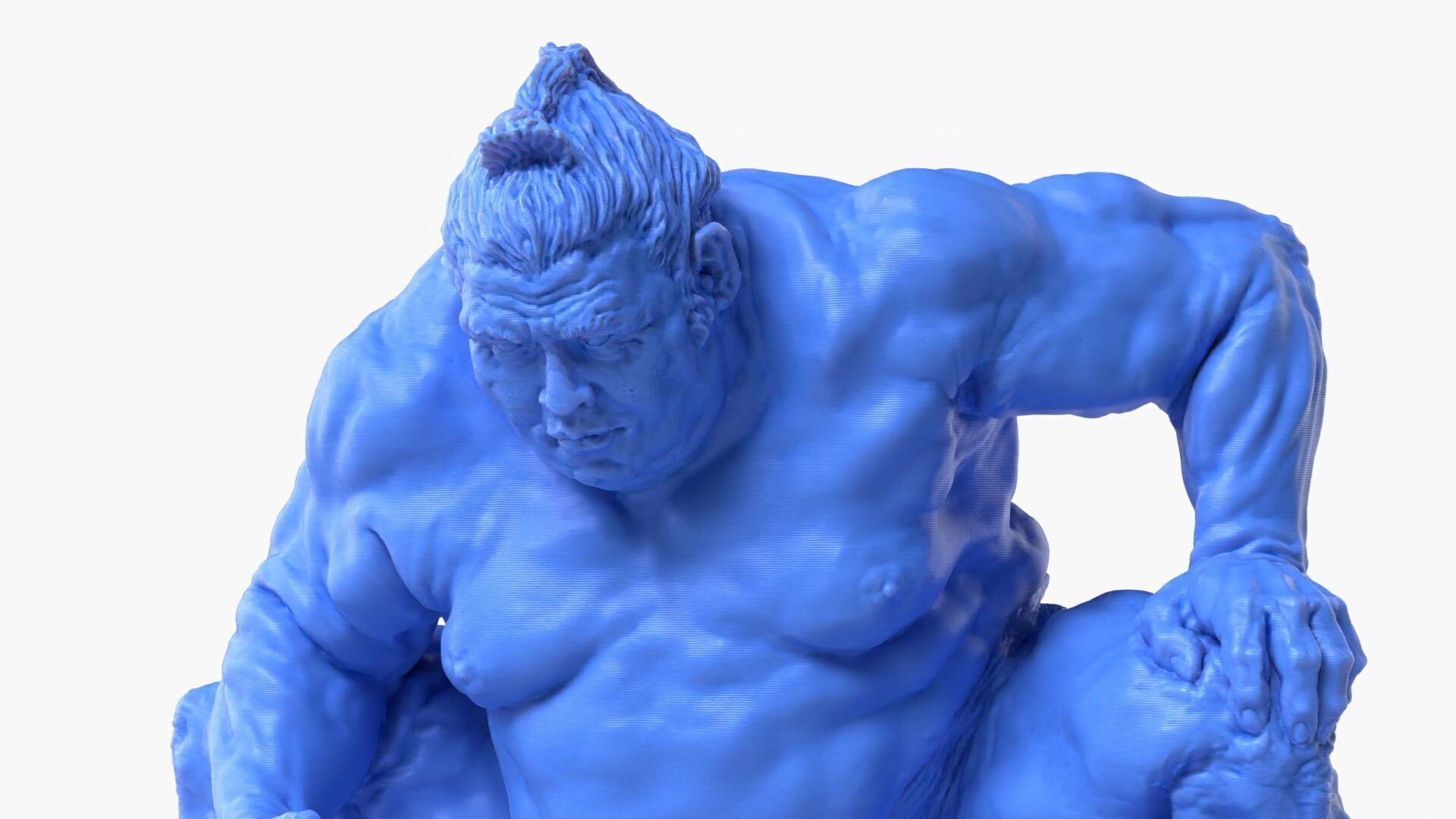 Sumo Wrestler Sculpture 3D print model_1