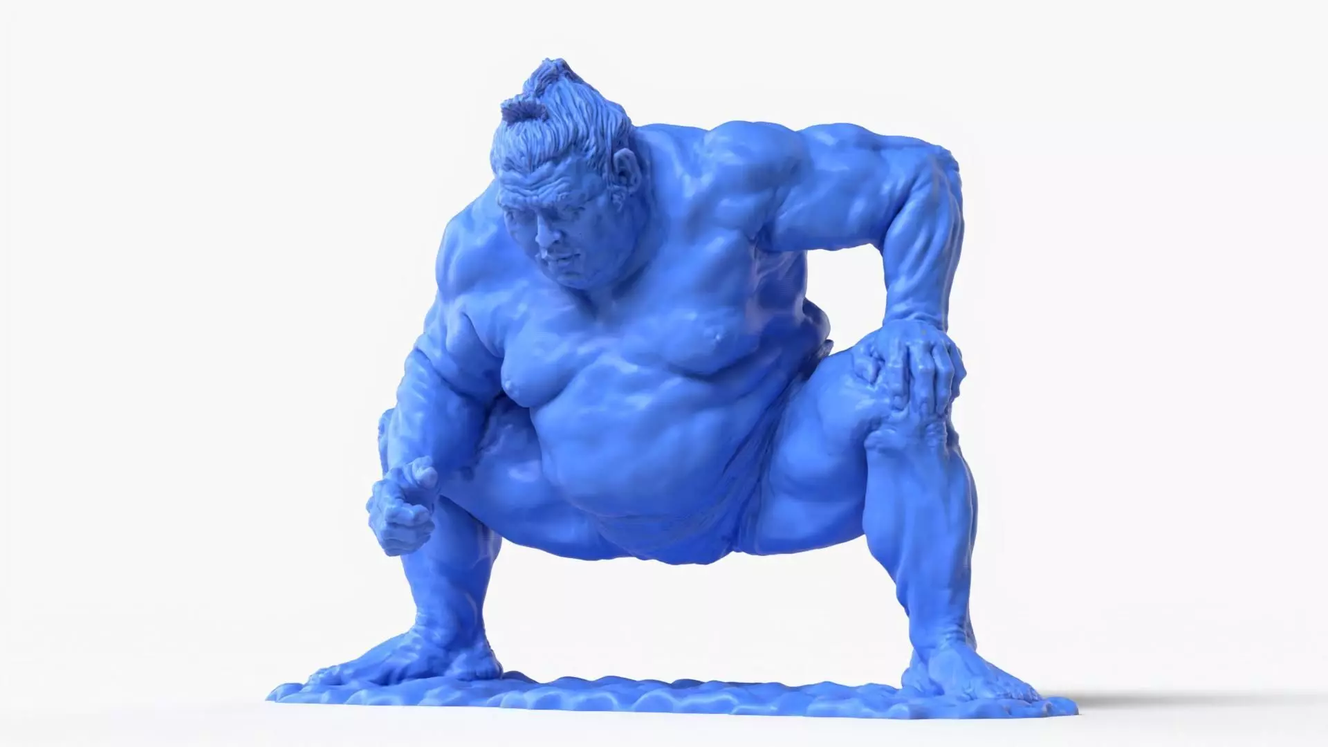Sumo Wrestler Sculpture 3D print model_0