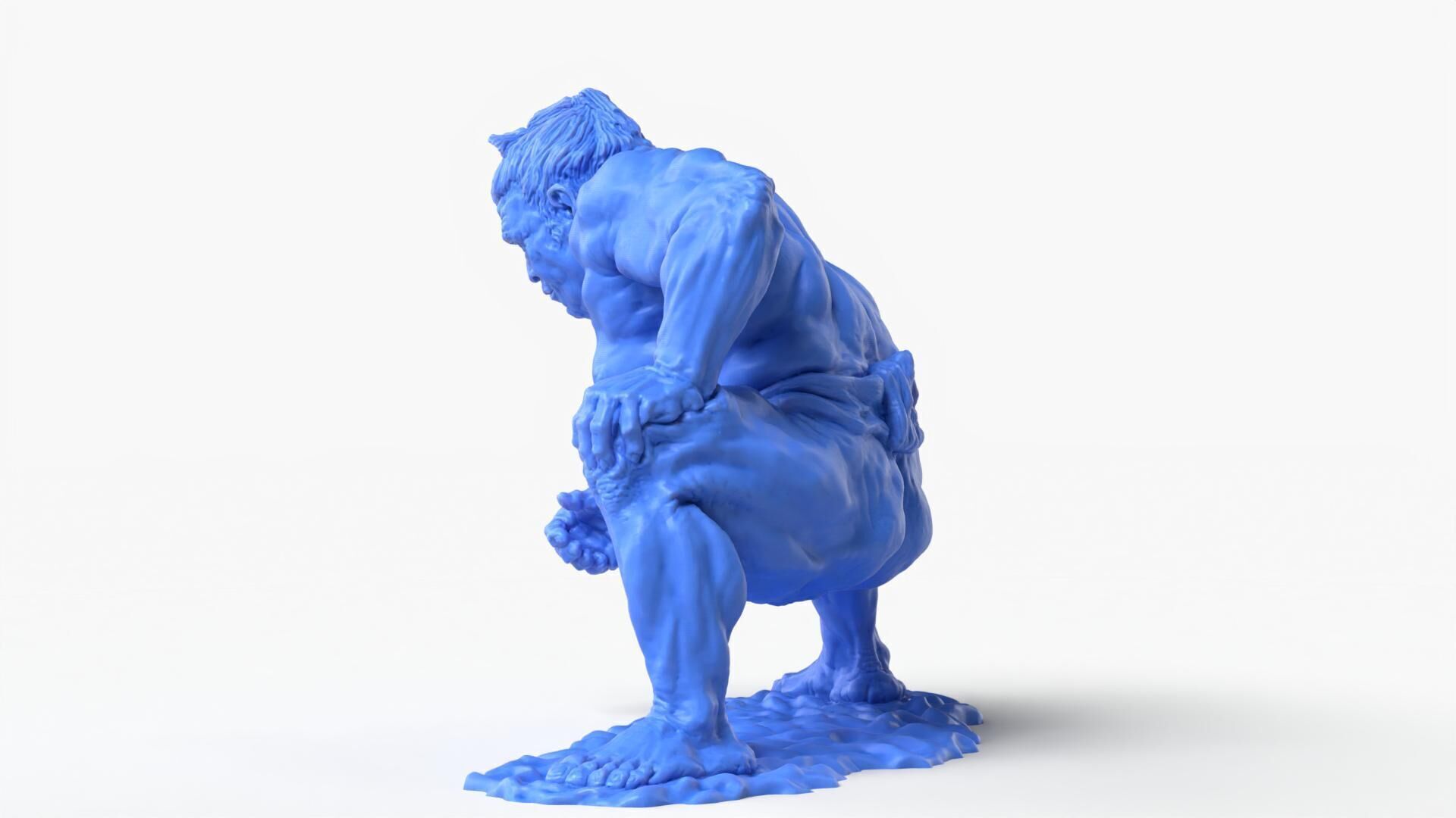 Sumo Wrestler Sculpture 3D print model_4