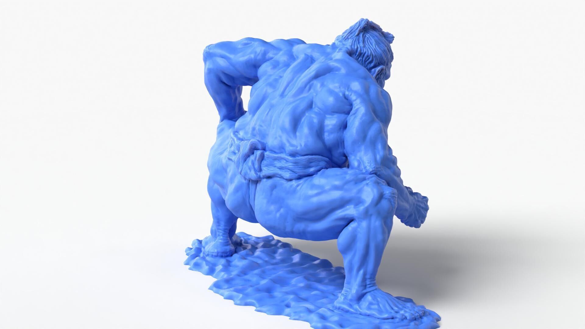 Sumo Wrestler Sculpture 3D print model_3