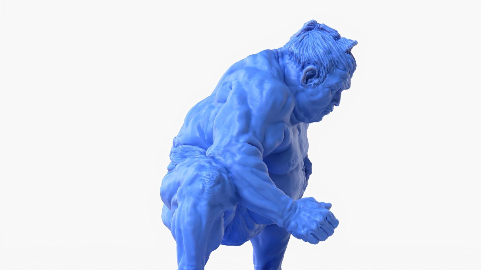Sumo Wrestler Sculpture 3D print model_6