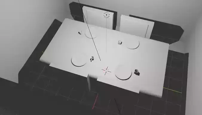 Entire 3D Dining Room Model 3D model