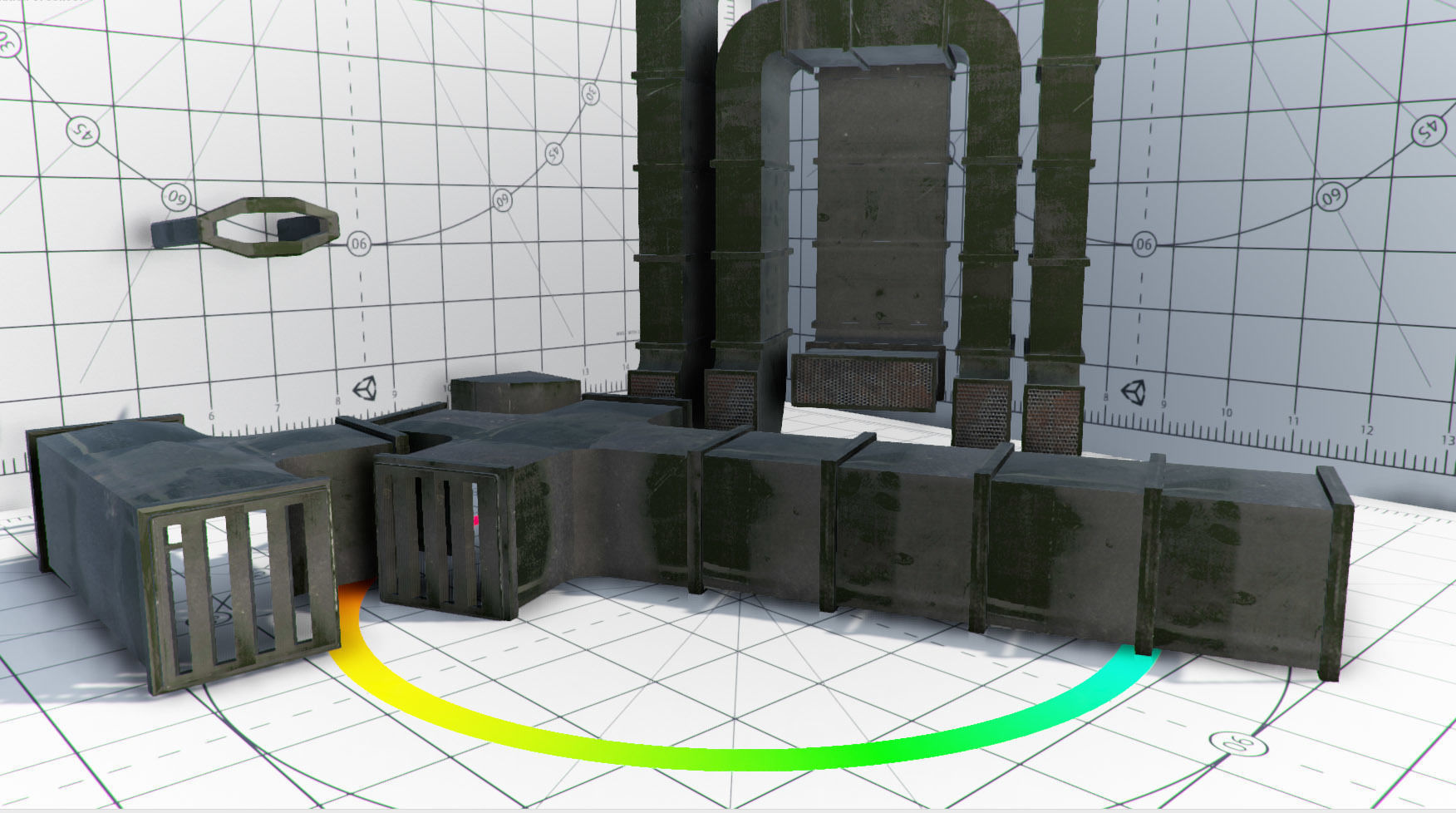 Abandoned Base Level Design Props Low-poly 3D model_11