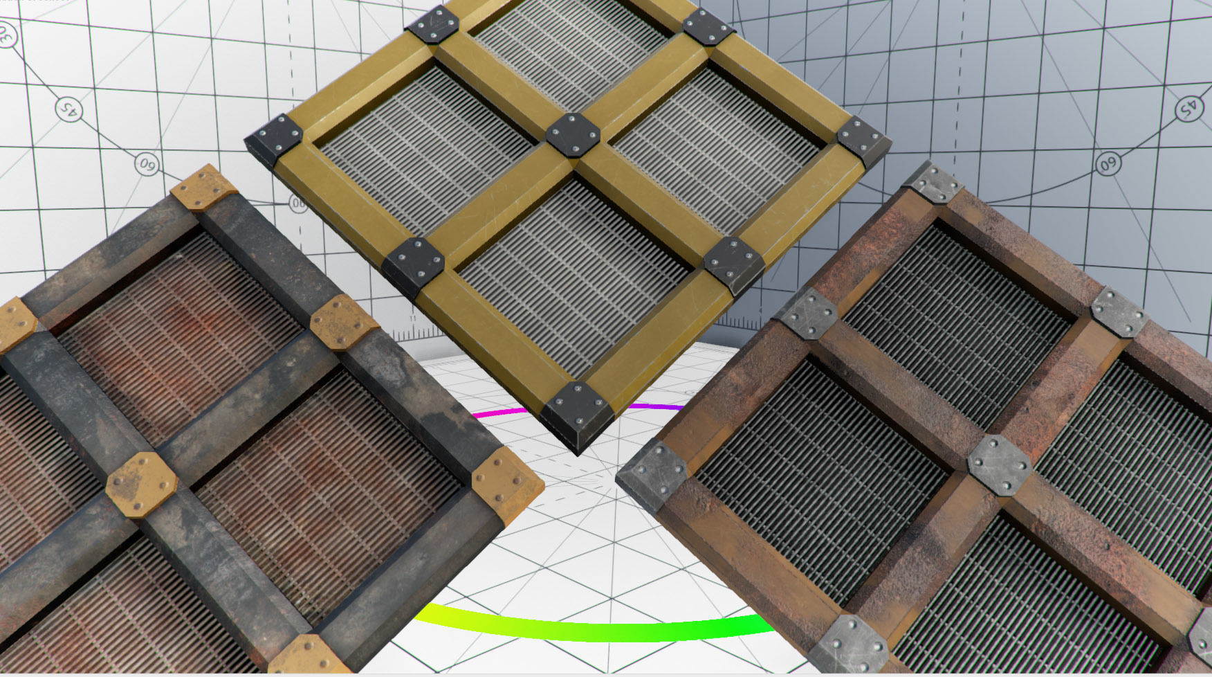 Abandoned Base Level Design Props Low-poly 3D model_23