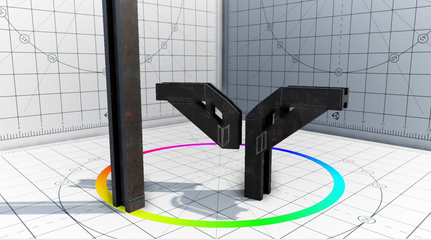 Abandoned Base Level Design Props Low-poly 3D model_26