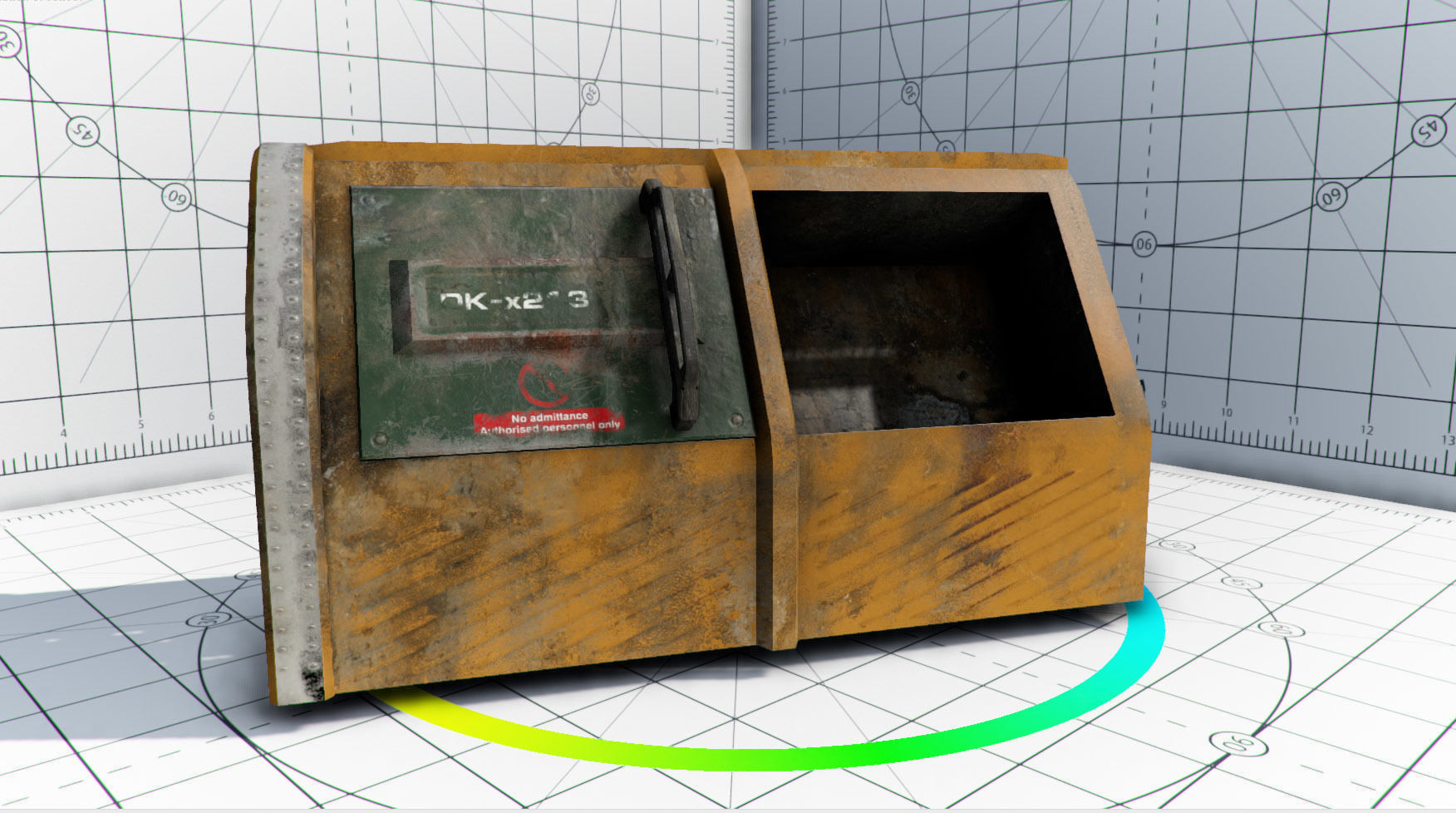 Abandoned Base Level Design Props Low-poly 3D model_8