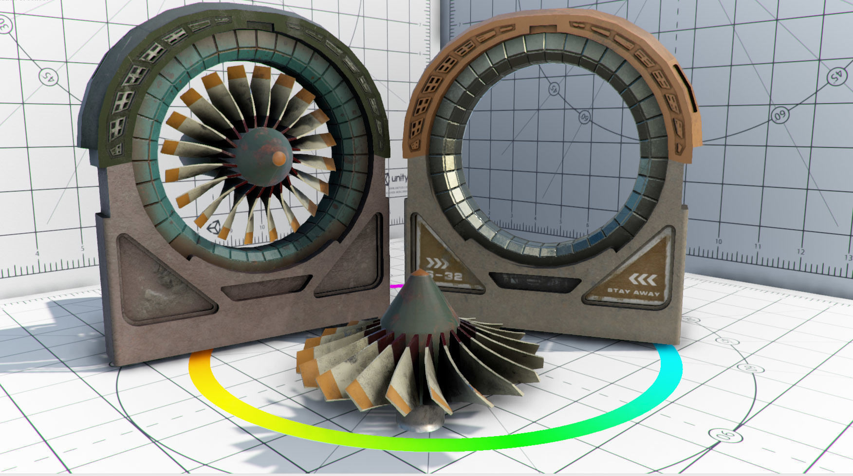 Abandoned Base Level Design Props Low-poly 3D model_24