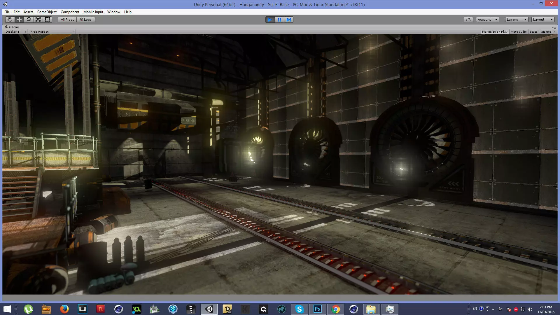 Abandoned Base Level Design Props Low-poly 3D model_0