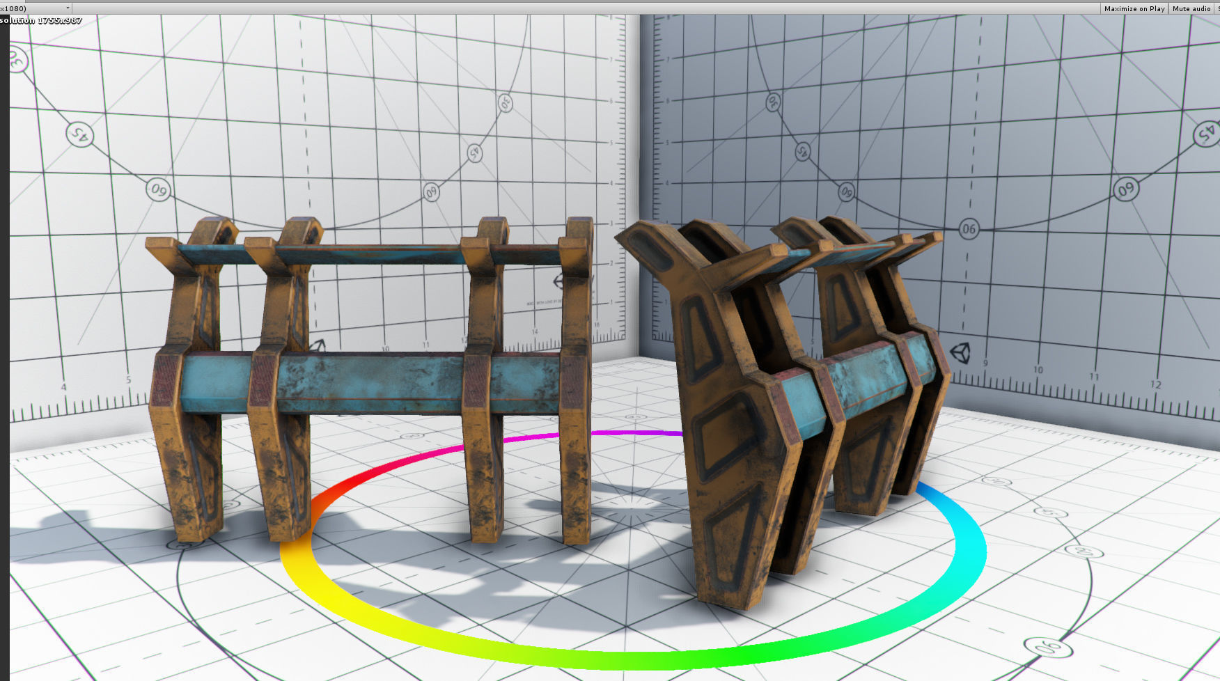 Abandoned Base Level Design Props Low-poly 3D model_14