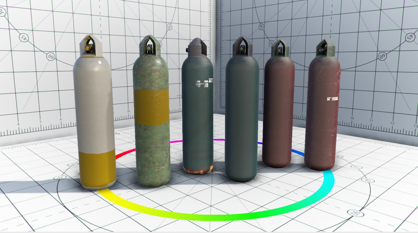 Abandoned Base Level Design Props Low-poly 3D model_27