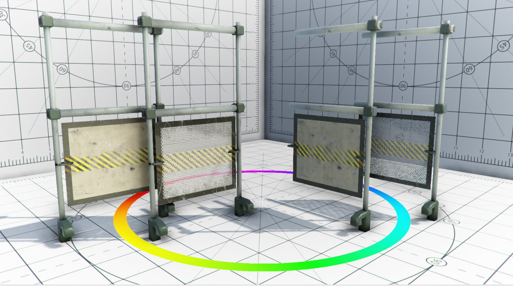 Abandoned Base Level Design Props Low-poly 3D model_36