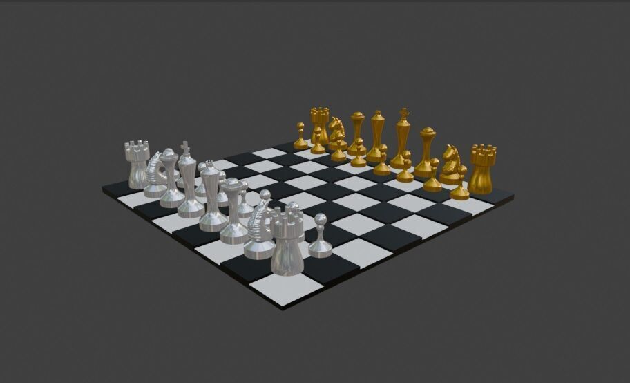 Chess Stilized 3D print model_1