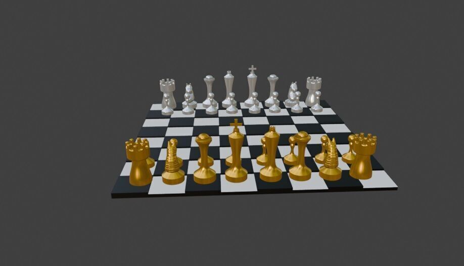 Chess Stilized 3D print model_2