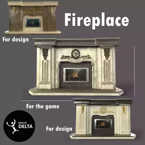 Fireplace for games or for design