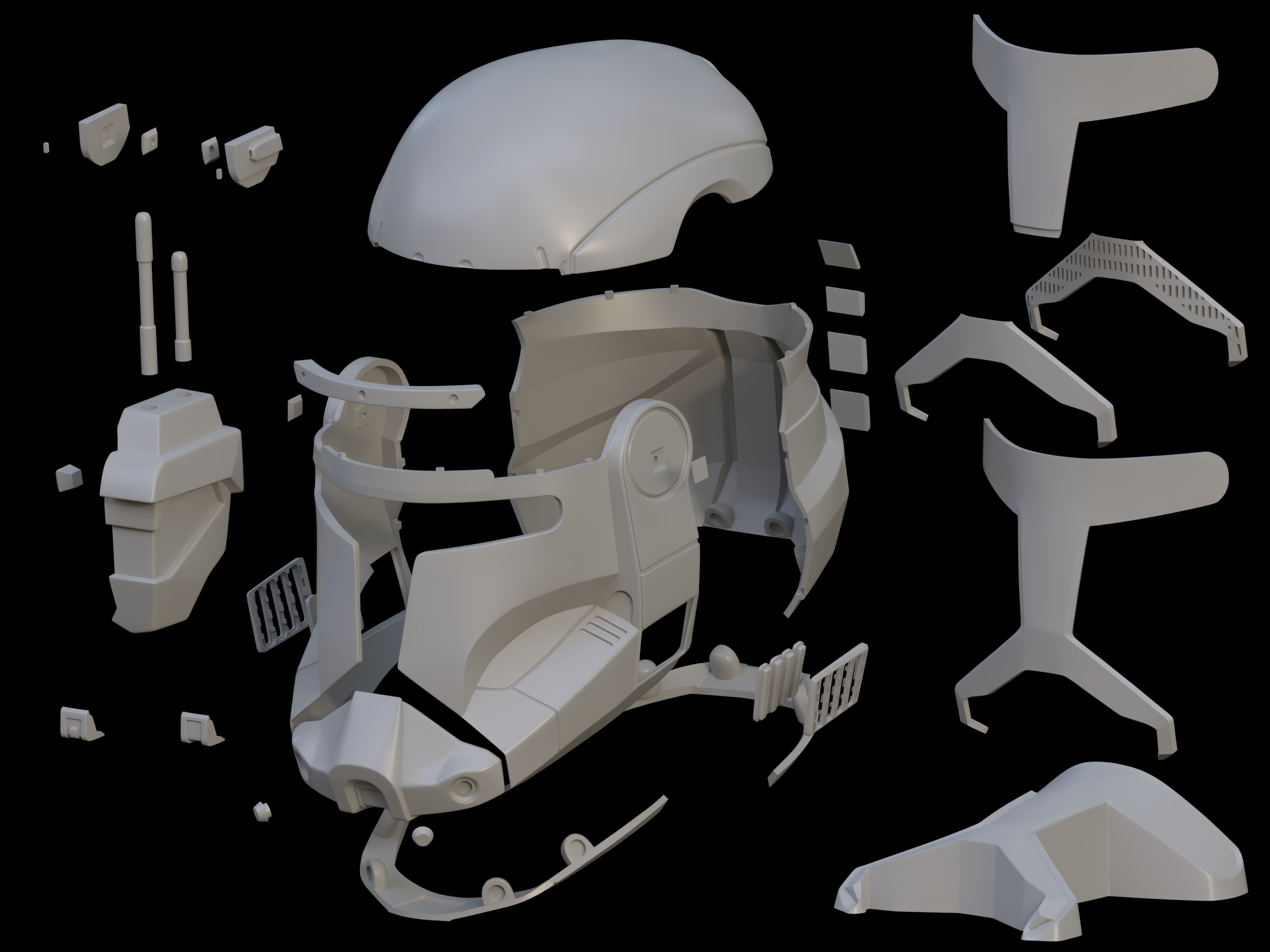 Phase 1 Commando helmet with attachments 3d print file 3D print model_5